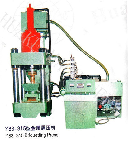 Y83-500 chatarra hidráulica Chips Briqueting Press